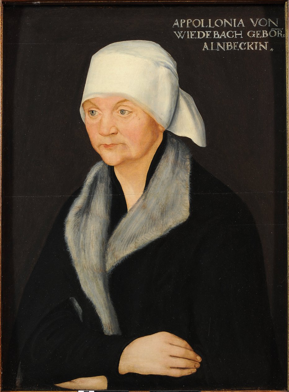 Portrait of Apollonia von Wiedebach, by Cranach, Lucas, the Elder (1472-1553). Oil on wood, ca 1524. Dimensions: 38.7 x 28.7 cm. Dresden State Art Collections alkotó: Lucas the Elder Cranach