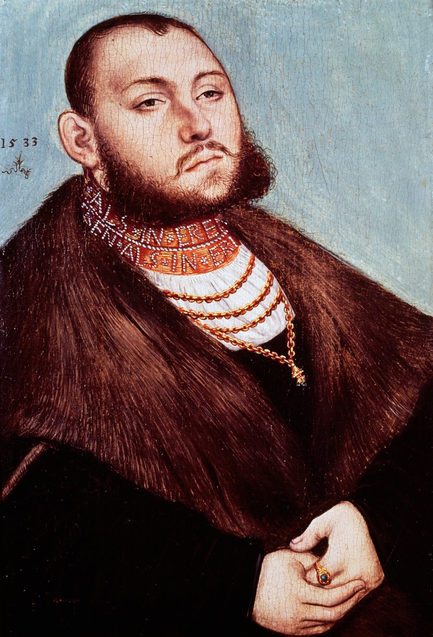 Szász Frigyes portréja (Torgau alkotó: Lucas the Elder Cranach