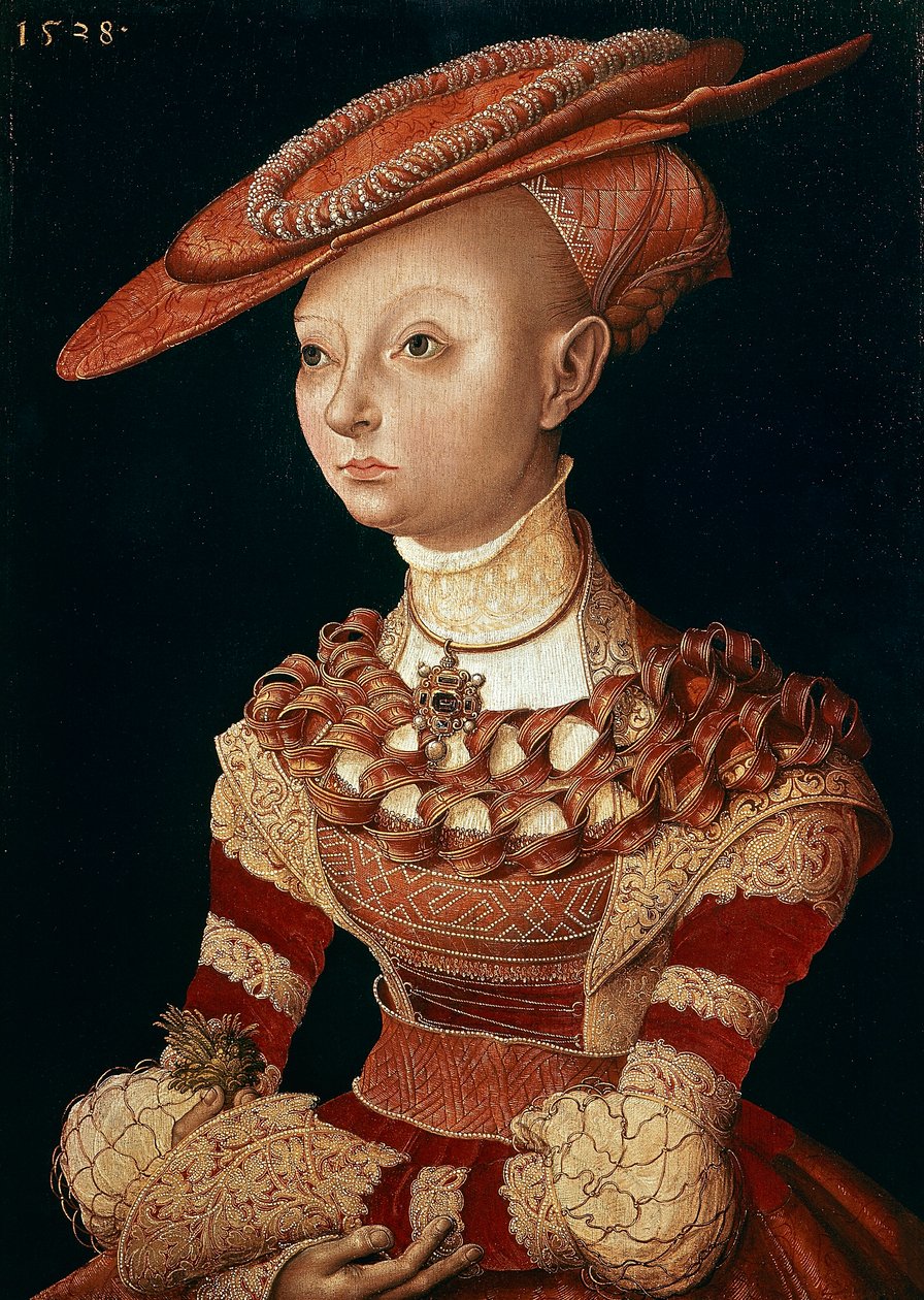 Lucas Cranach Elder (1472-1553) hölgy portréja alkotó: Lucas the Elder Cranach