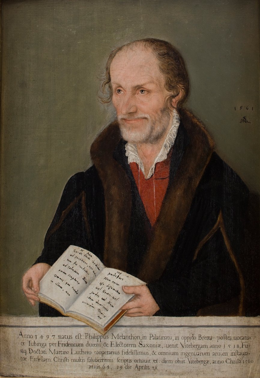 Philip Melanchthon (1497–1560) portréja (olaj a fedélzeten) alkotó: Lucas the Elder Cranach
