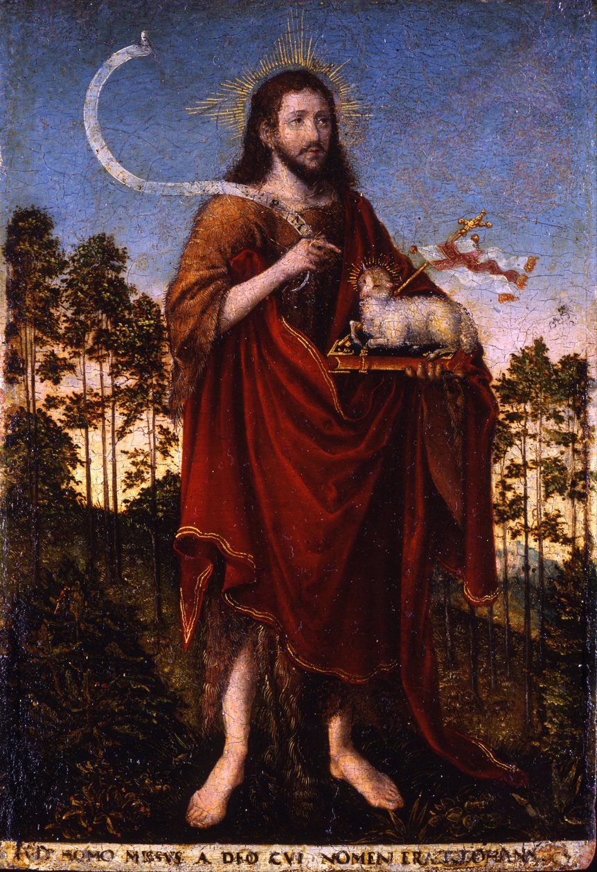 Keresztelő Szent János - Cranach, Lucas, az idősebb (1472-1553) - 1550-1552 - Olaj, fa - 183x125 - Museo Poldi Pezzoli, Milánó alkotó: Lucas the Elder Cranach