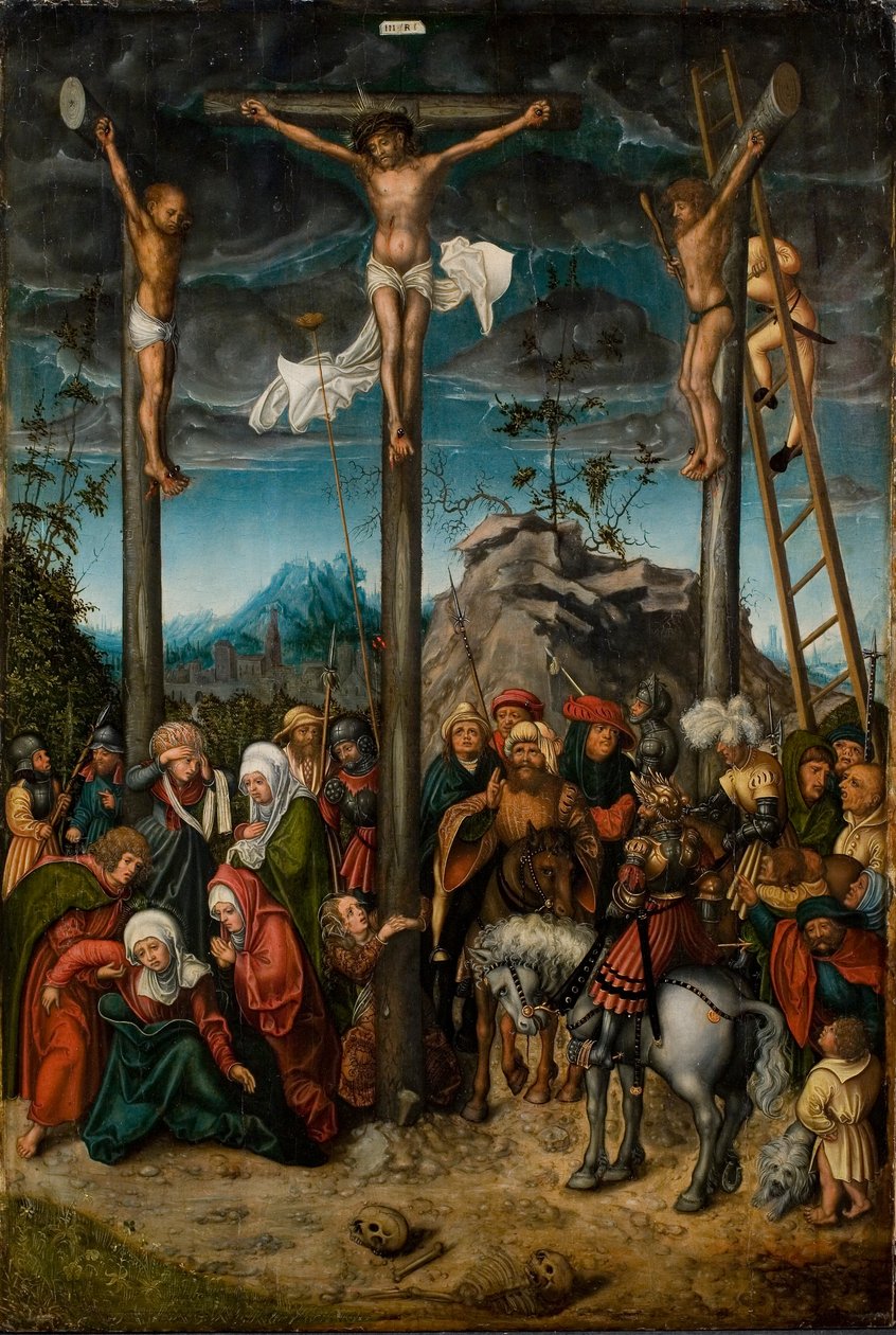 A keresztre feszítés, c. 1506-20 (olaj a panelen) alkotó: Lucas the Elder Cranach