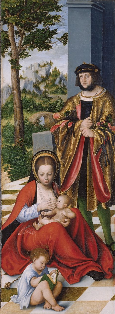 The Holy Kinship (so-called Torgau Altarpiece ) left panel alkotó: Lucas the Elder Cranach