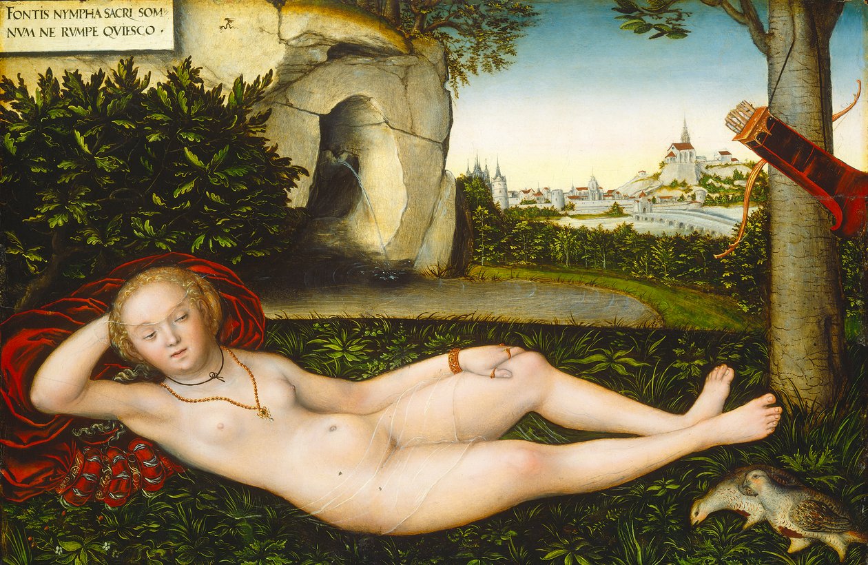 A tavasz nimfája, 1537 után (olaj a táblán) alkotó: Lucas the Elder Cranach