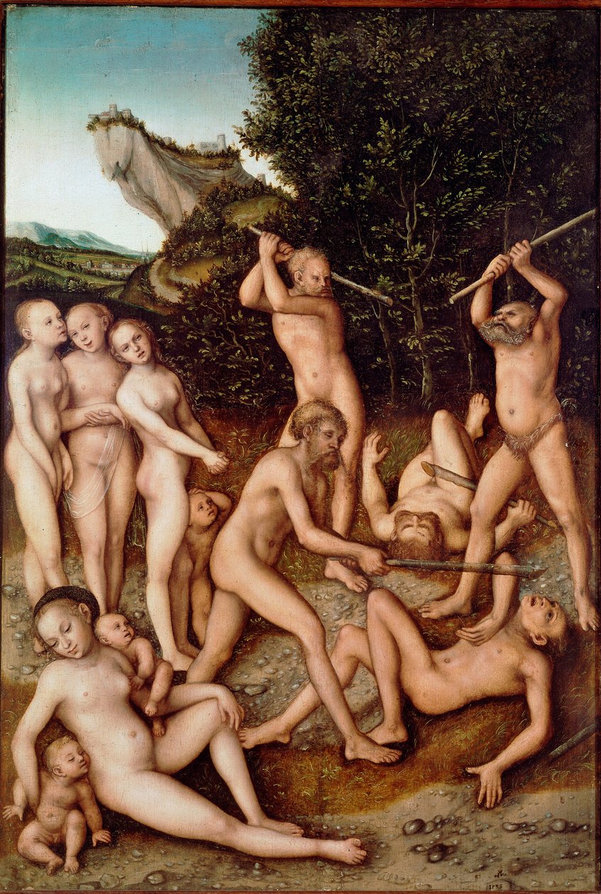 Az ezüstkor avagy „A féltékenység hatásai”” Lucas Cranach idősebb (1472-1553) festménye 1535 V. 0,74x0,51 m Párizs, Musee du Louvre alkotó: Lucas the Elder Cranach