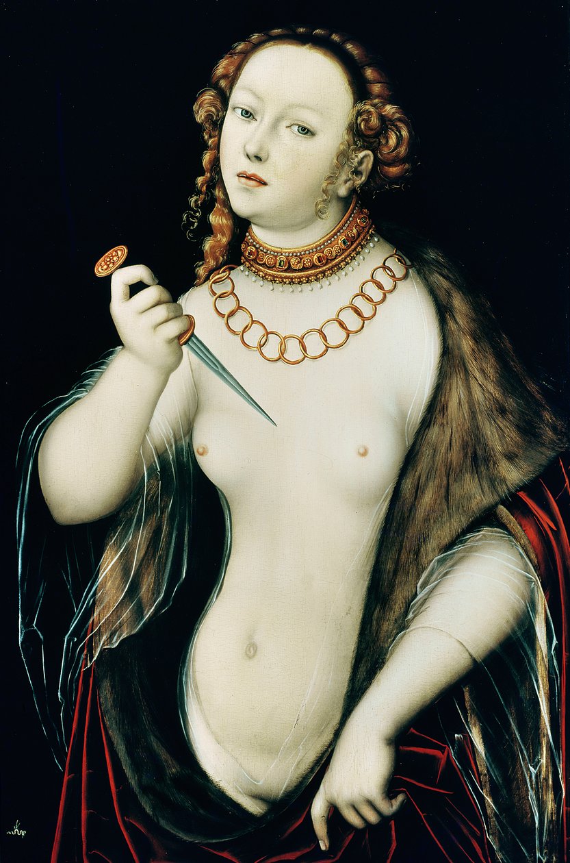 Lucretia öngyilkossága alkotó: Lucas the Elder Cranach
