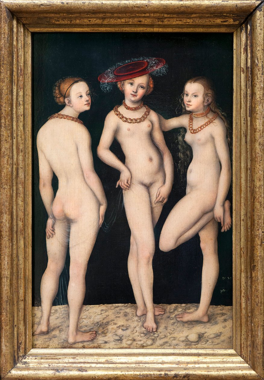 A három grácia alkotó: Lucas the Elder Cranach