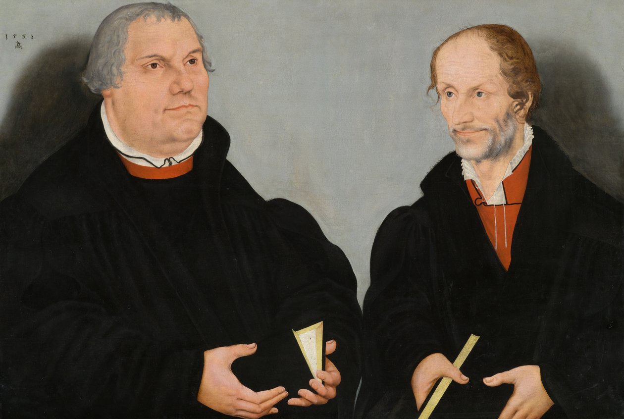 Luther Márton (1483-1546) és Philipp Melanchthon (1497-1560) alkotó: Lucas the Younger Cranach