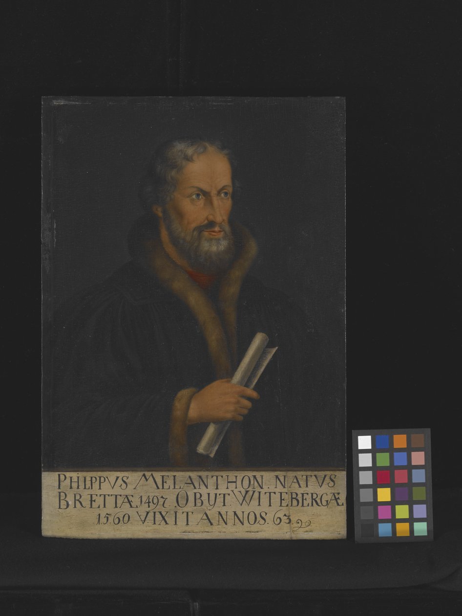 Philipp Melanchthon portréja (olaj, fa) alkotó: Lucas the Younger Cranach