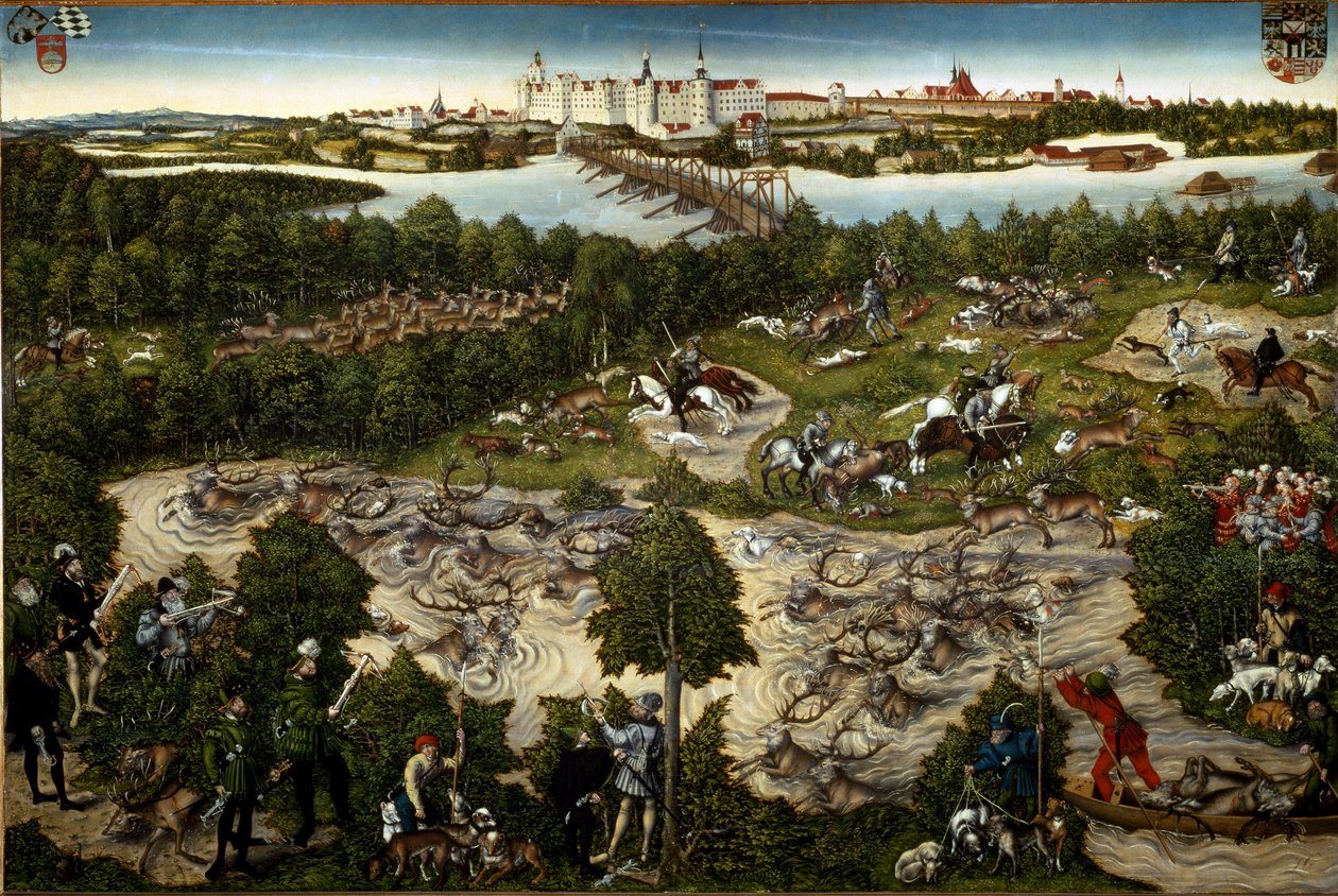 John Frederick választófejedelem szarvasvadászata alkotó: Lucas the Younger Cranach