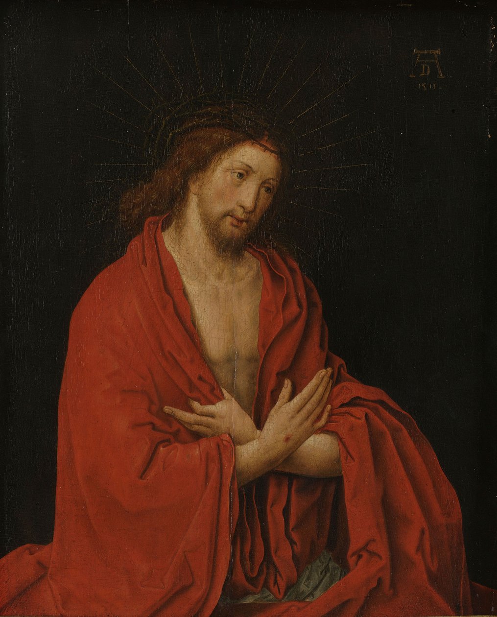 Krisztus töviskoronával alkotó: Lucas van (after) Leyden