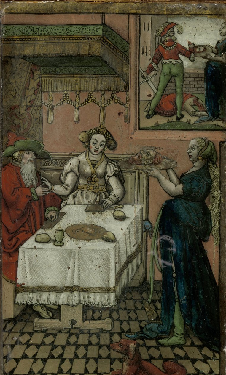 Salome Keresztelő János fejével alkotó: Lucas van Leyden (manner of)