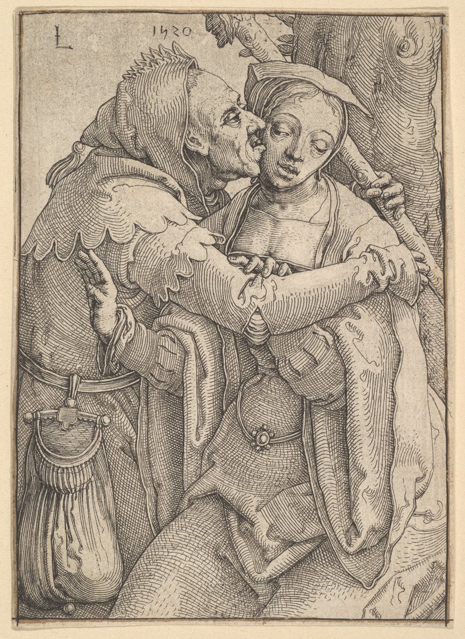 Egy bolond és egy nő, 1520. alkotó: Lucas van Leyden