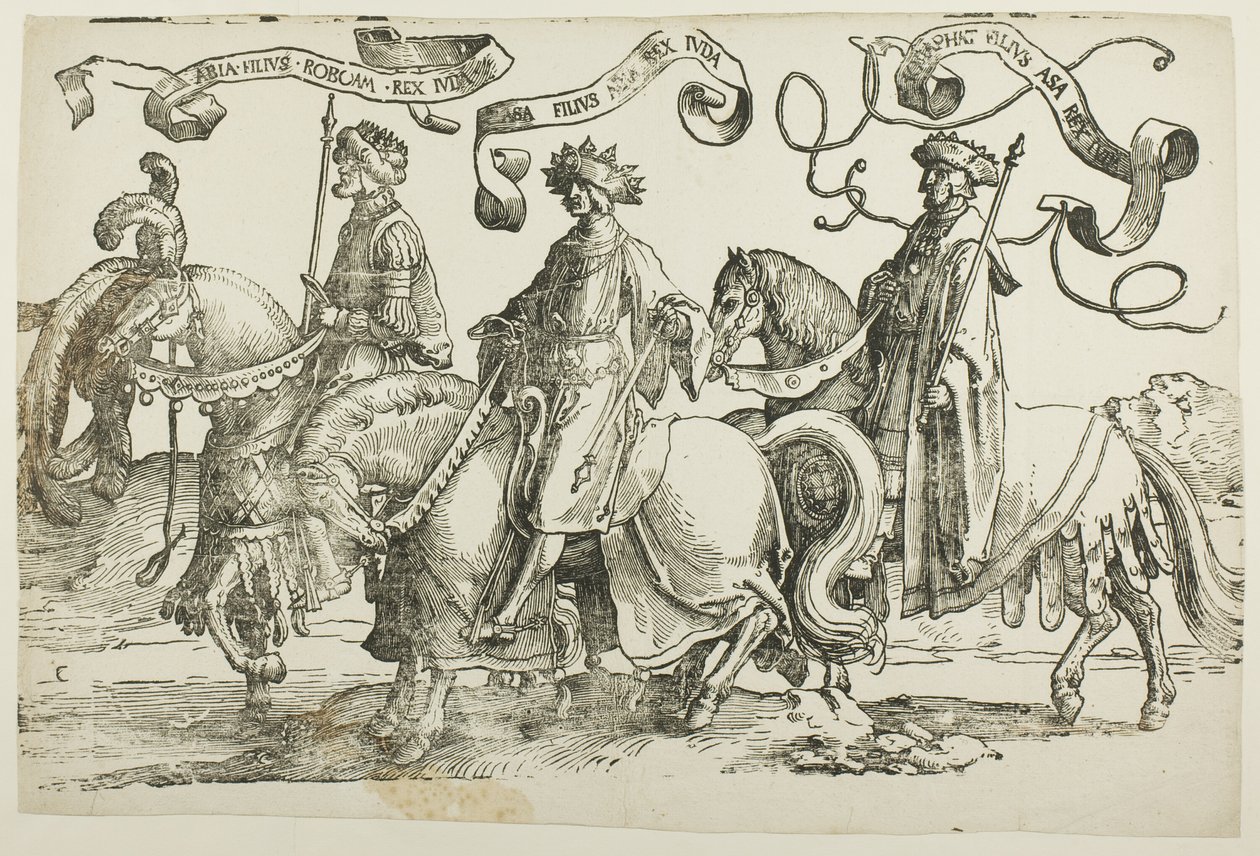 Abija, Asa, Josafat, második lemez, Izrael tizenkét királyából alkotó: Lucas van Leyden