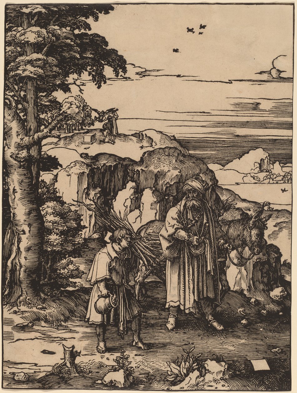 Ábrahám feláldozza Izsákot alkotó: Lucas van Leyden