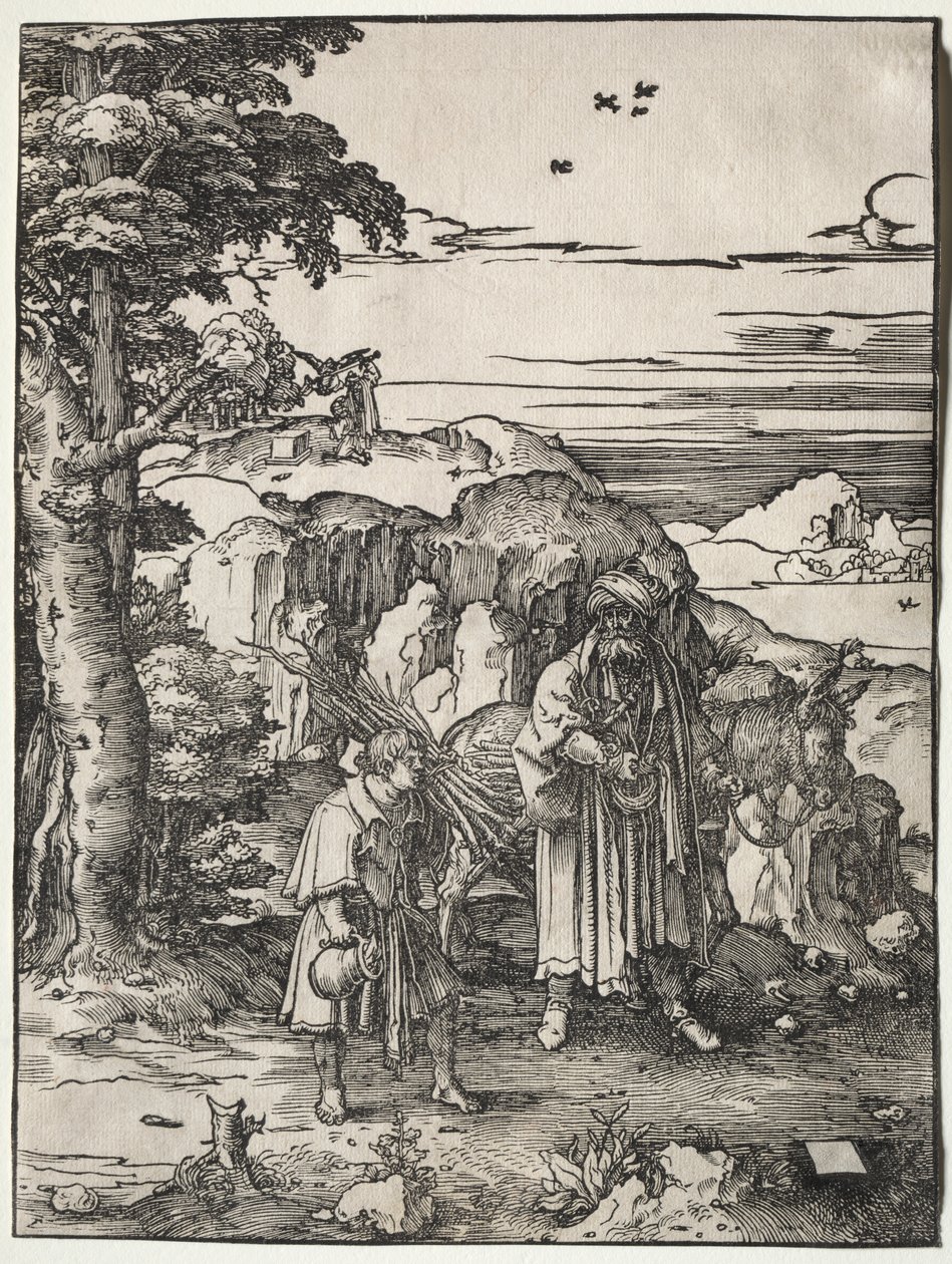 Ábrahám feláldozza Izsákot alkotó: Lucas van Leyden
