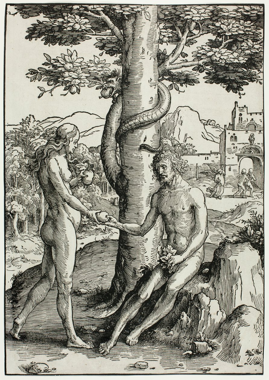 Ádám és Éva (Az ember bukása) alkotó: Lucas van Leyden