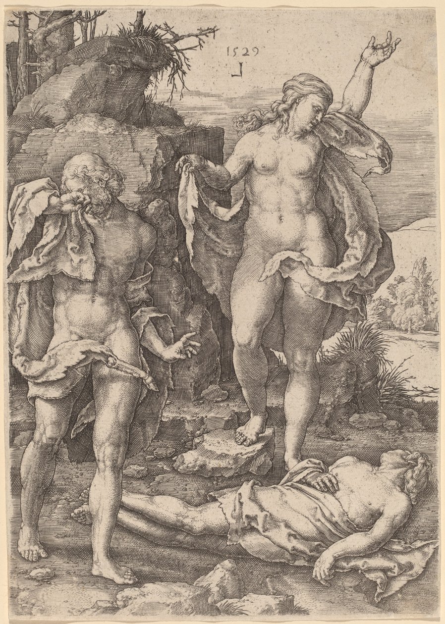 Ádám és Éva Ábel halála miatt siránkozik alkotó: Lucas van Leyden