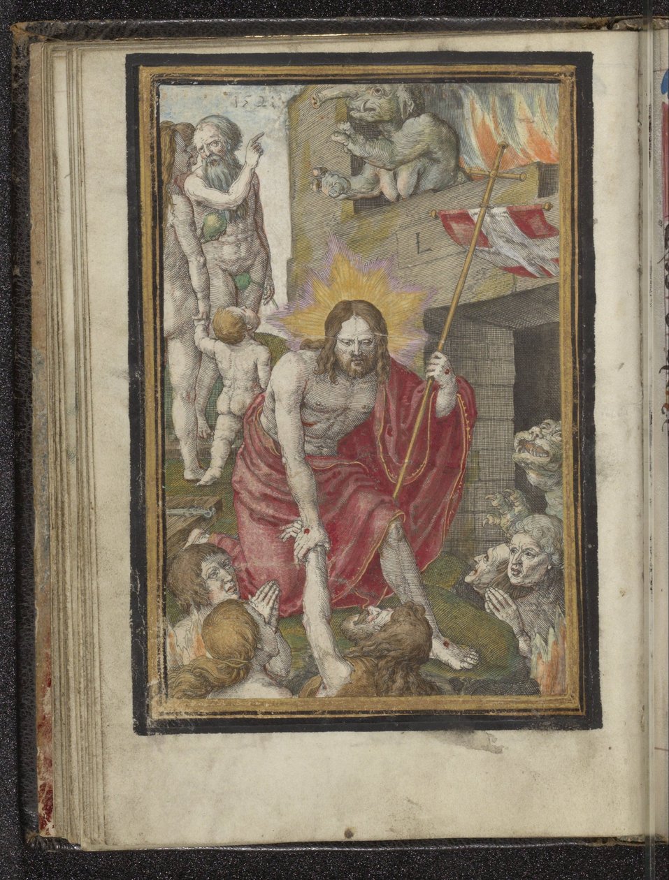 Leszállás Limbóba Krisztus szenvedése (sorozat címe) alkotó: Lucas van Leyden