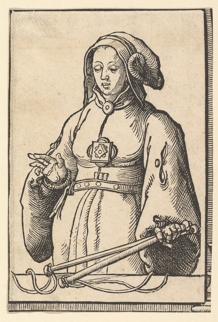 Agrippine Sibyl, a Sibyls sorozatból, kb. 1530. alkotó: Lucas van Leyden