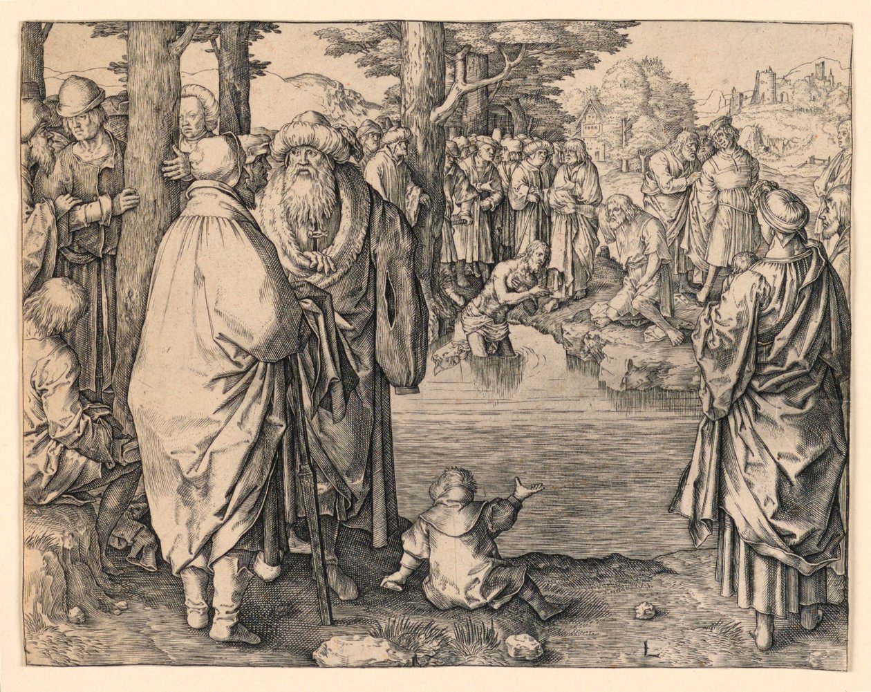 Krisztus keresztsége alkotó: Lucas van Leyden