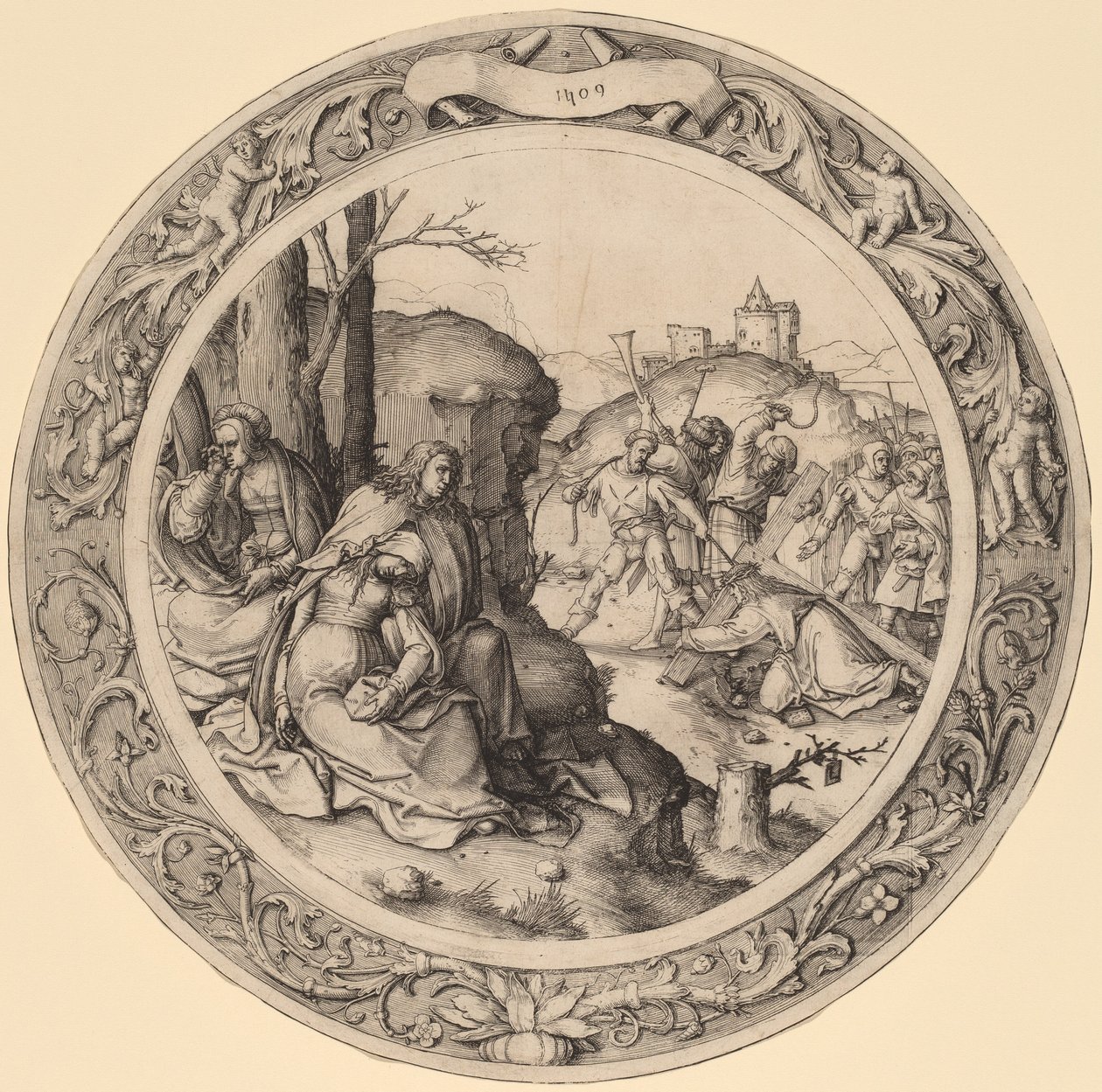 A keresztet hordozó Krisztus alkotó: Lucas van Leyden