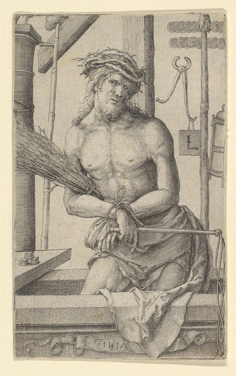 Krisztus, mint a fájdalmak embere a szenvedés eszközeivel., 1517. alkotó: Lucas van Leyden