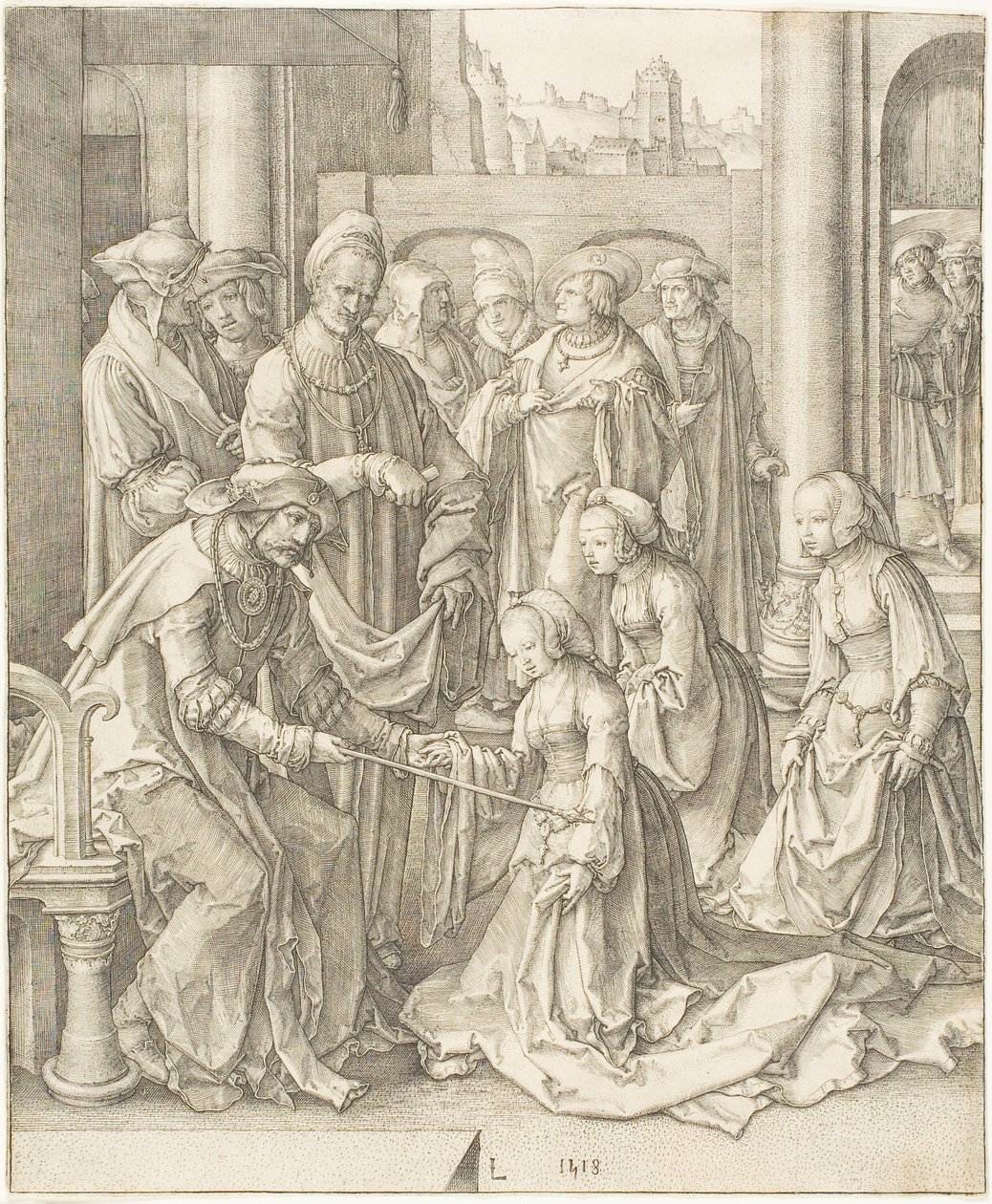 Eszter Ahasvérus előtt alkotó: Lucas van Leyden