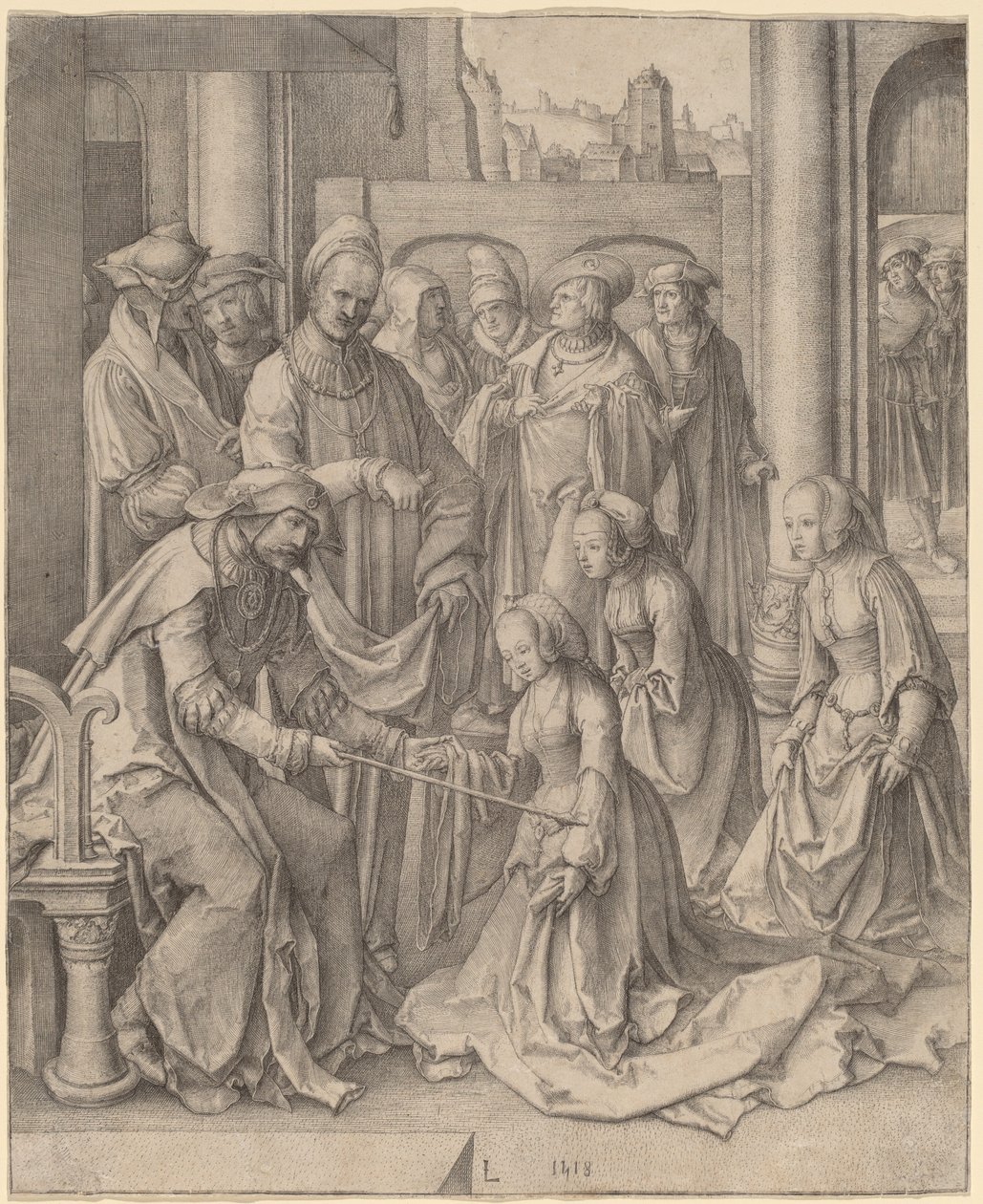Eszter Ahasvérus előtt alkotó: Lucas van Leyden