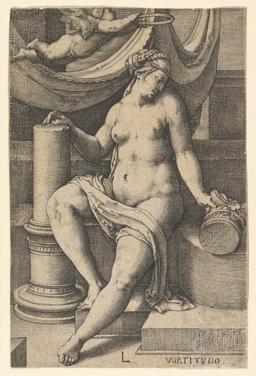 Fortitude, A hét erény sorozatból, 1530. alkotó: Lucas van Leyden