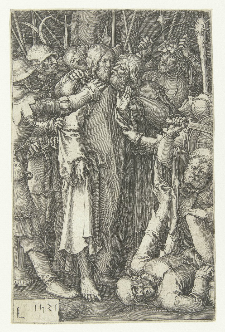 Krisztus elfogása A kis szenvedély (sorozat címe) alkotó: Lucas van Leyden