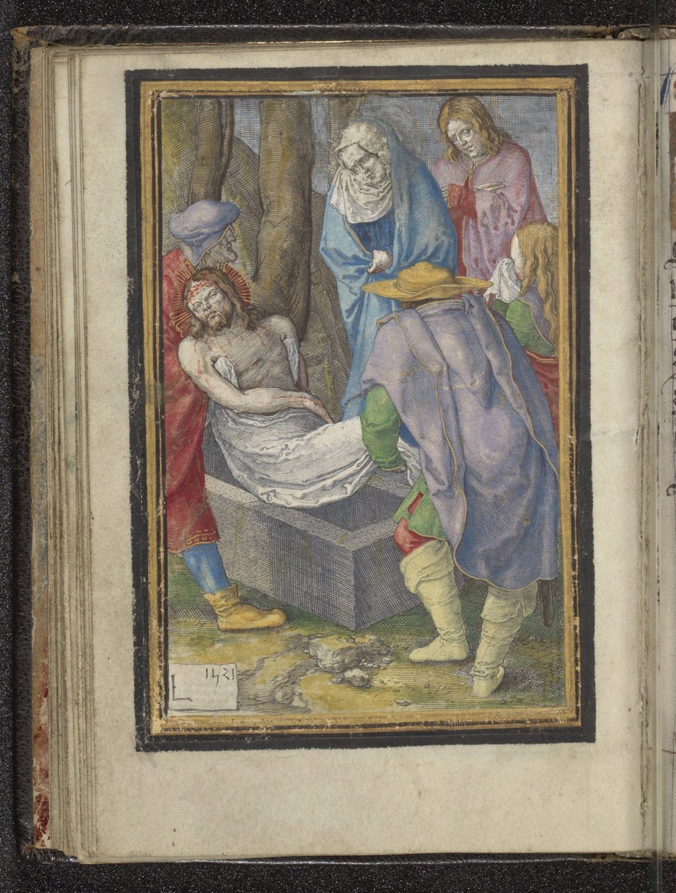 Elföldelés Krisztus szenvedése (sorozat címe) alkotó: Lucas van Leyden