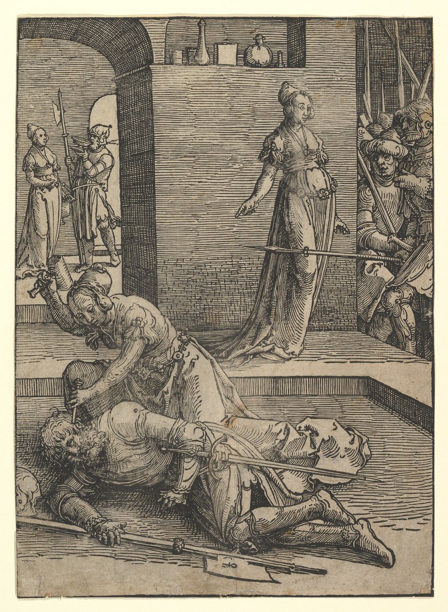Jael Killing Sisera, díszkeret nélkül, 1517. alkotó: Lucas van Leyden