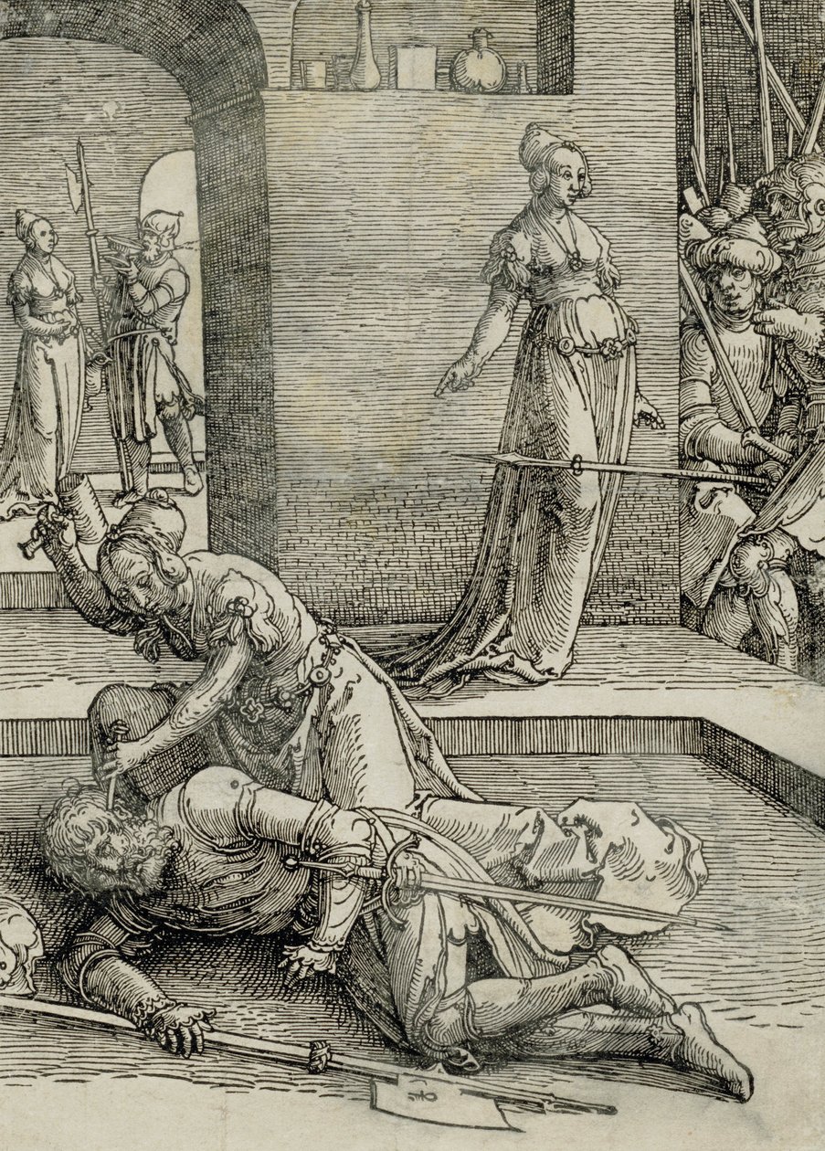 Jael megöli Siserát, 1515-1919 alkotó: Lucas van Leyden