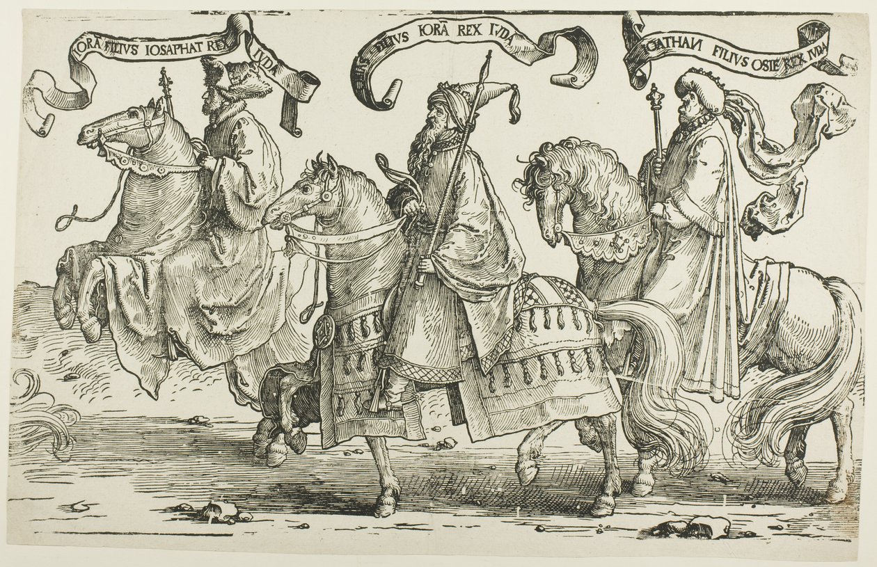 Jórám, Uzziás, Jótám, harmadik lemez, Izrael tizenkét királyából alkotó: Lucas van Leyden