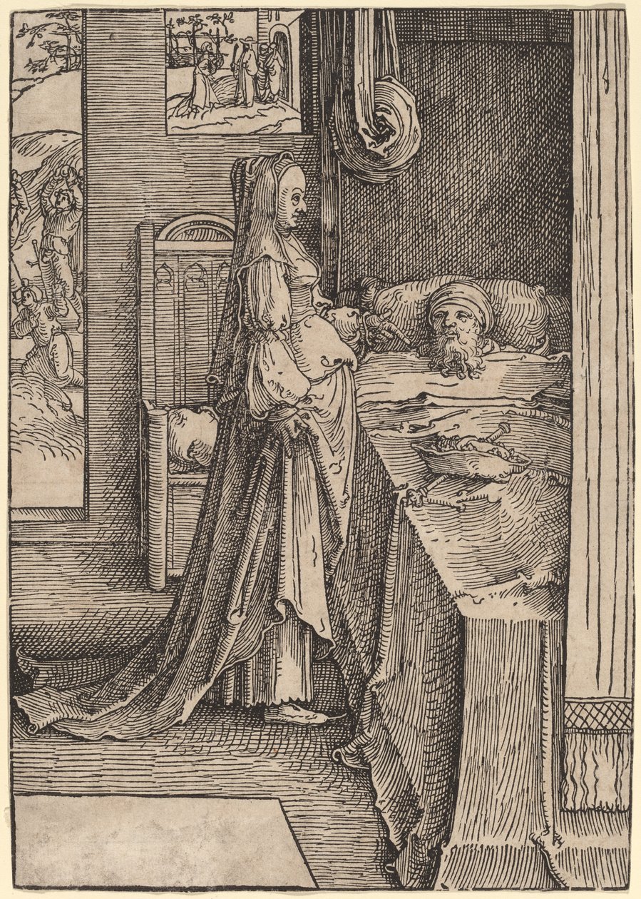 Jézabel Nábót szőlőjét ígéri Akháb királynak alkotó: Lucas van Leyden