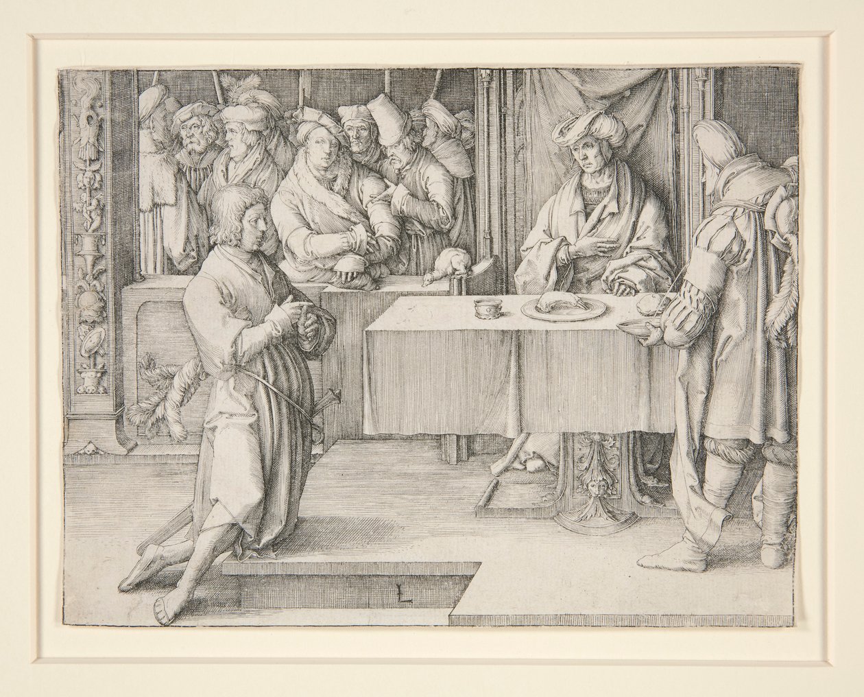 József a fáraót tolmácsolva alkotó: Lucas van Leyden