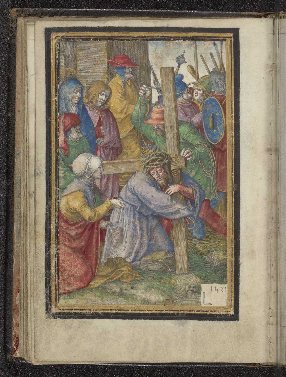 Keresztcsapágy Krisztus szenvedése (sorozat címe) alkotó: Lucas van Leyden