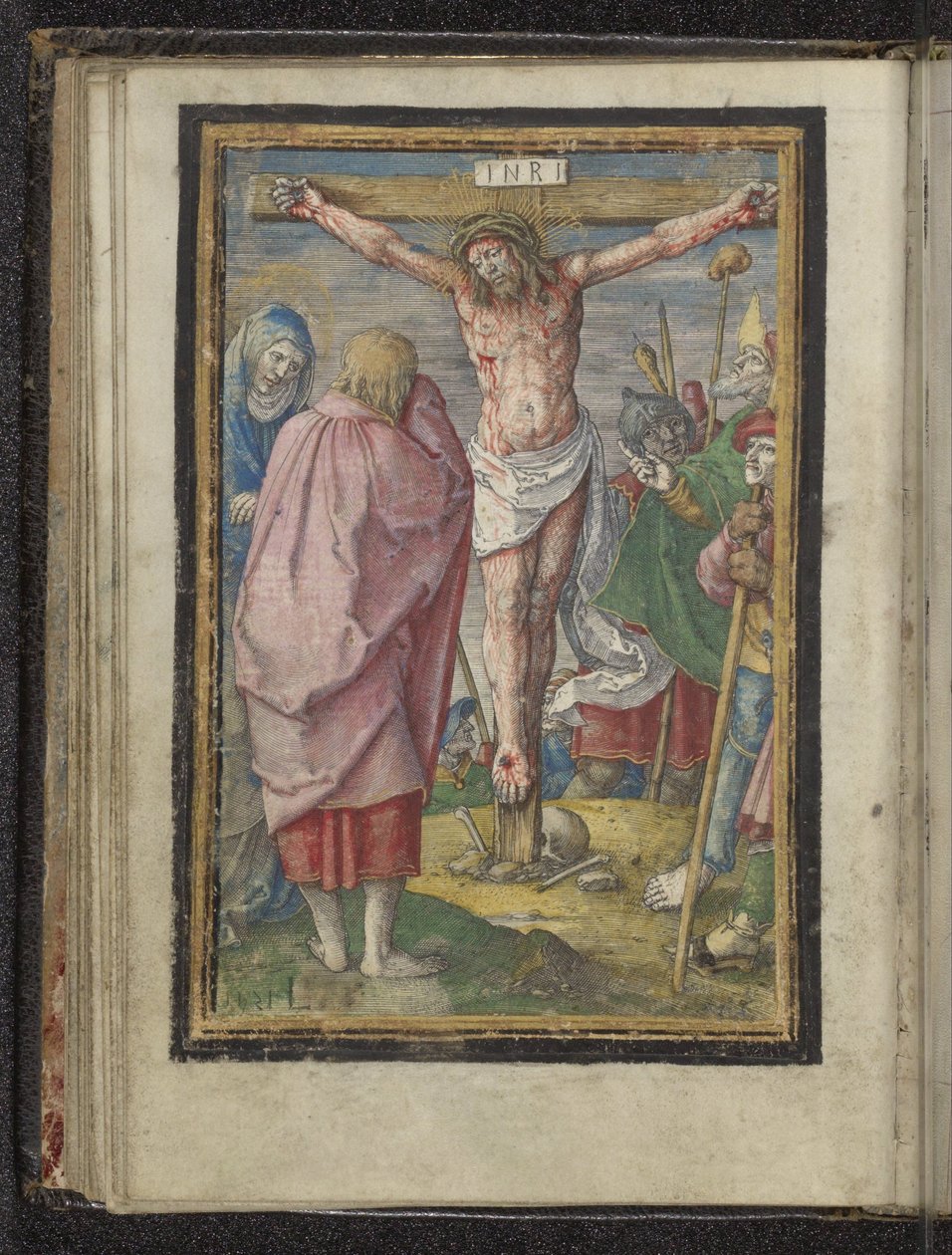 Krisztus keresztre feszítése Krisztus szenvedése (sorozat címe) alkotó: Lucas van Leyden