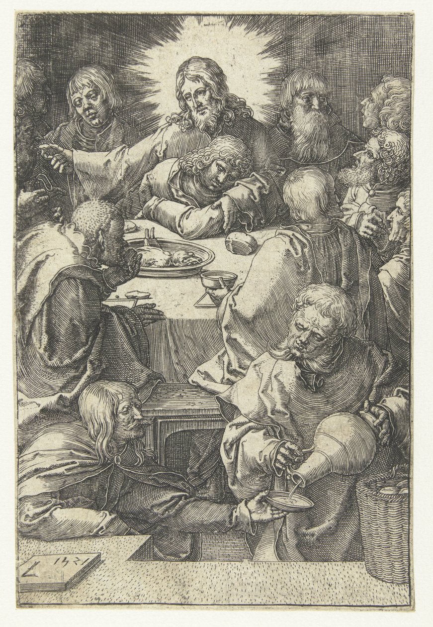 Utolsó vacsora A kis szenvedély (sorozat címe) alkotó: Lucas van Leyden