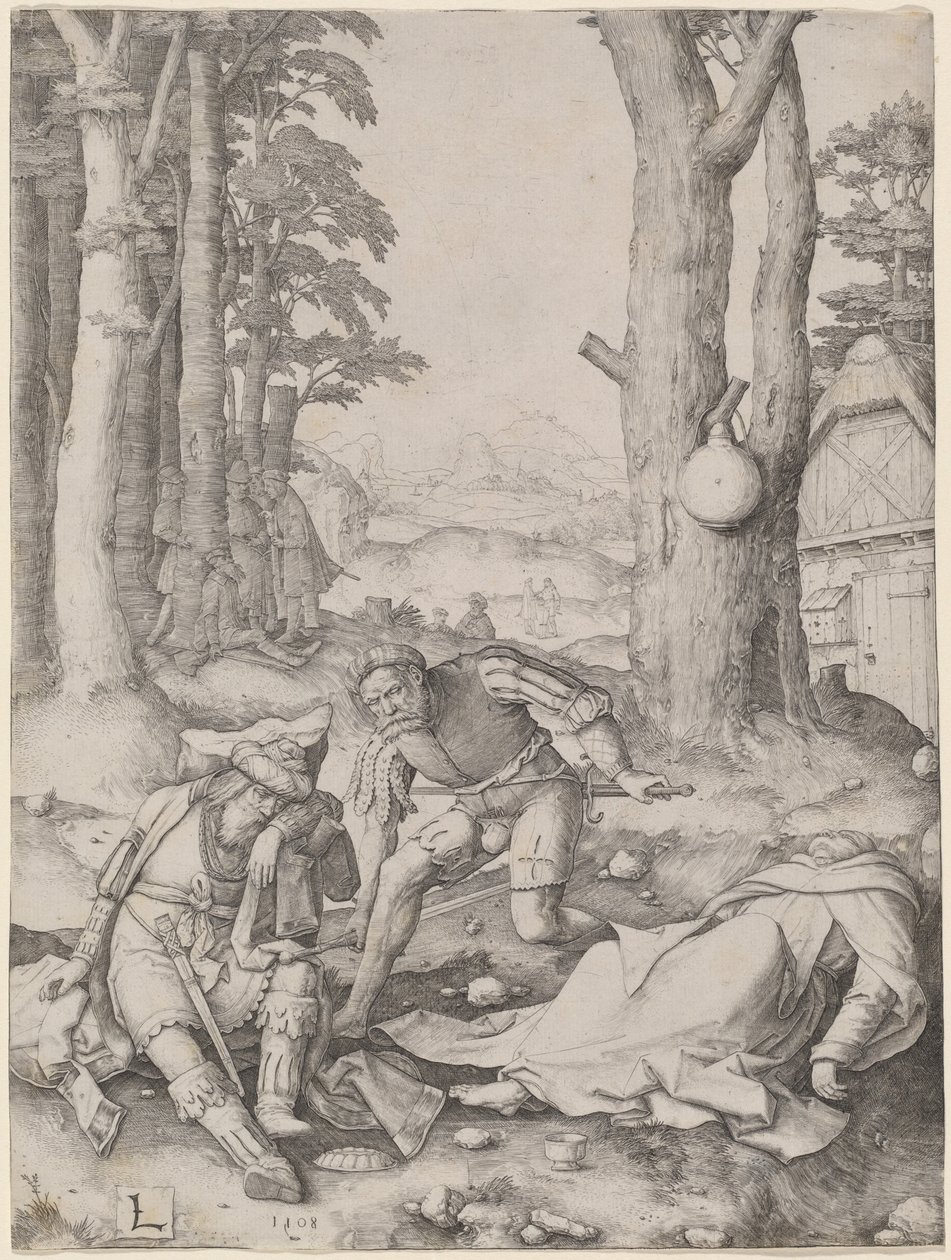 Mahomet és Sergius szerzetes alkotó: Lucas van Leyden