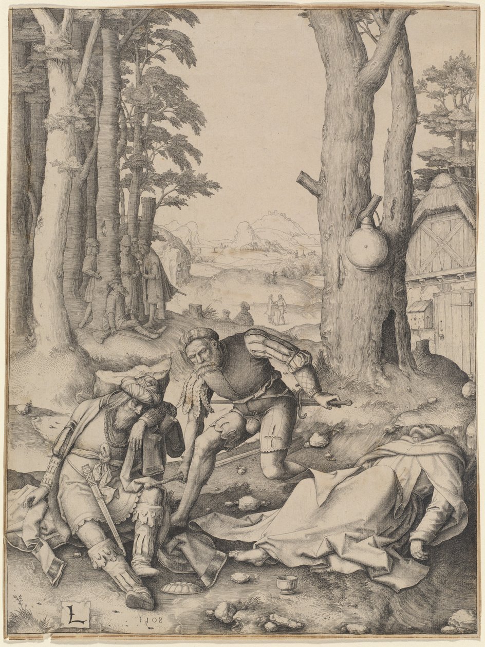 Mahomet és Sergius szerzetes alkotó: Lucas van Leyden