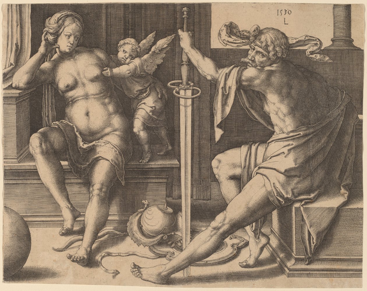 Mars, Vénusz és Ámor alkotó: Lucas van Leyden