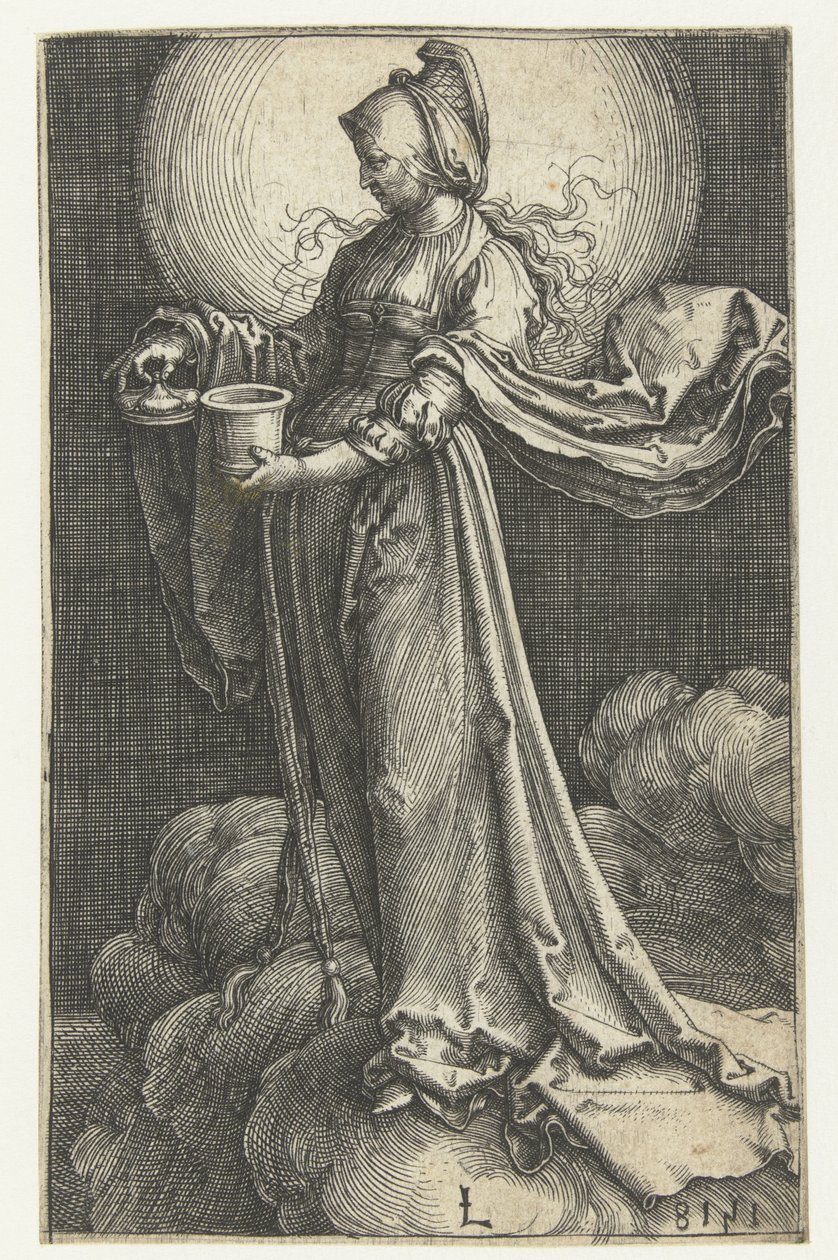 Mária Magdolna a felhőkön Maria Magdalena in de wolken alkotó: Lucas van Leyden