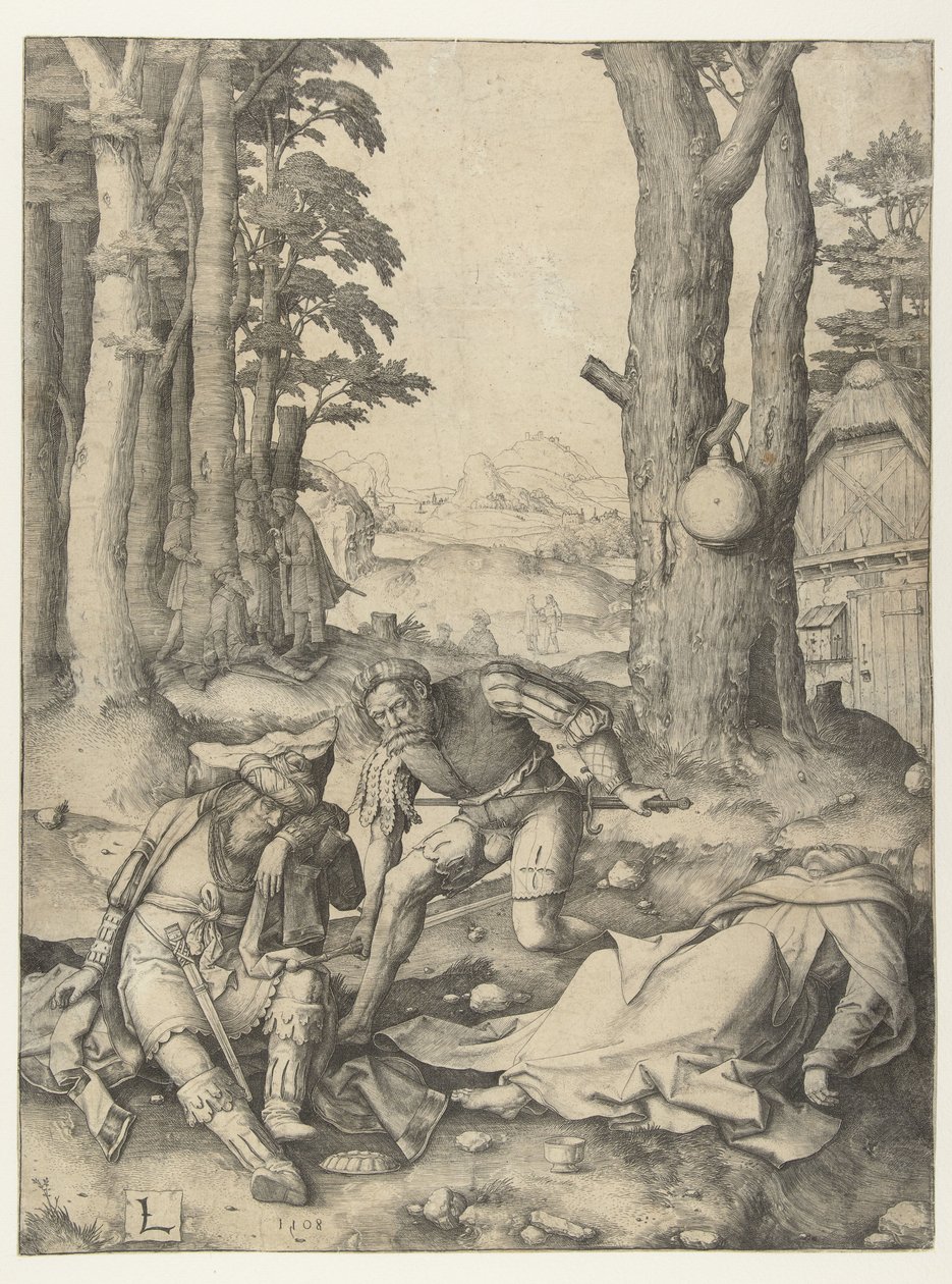 Mohammed és Sergius szerzetes alkotó: Lucas van Leyden