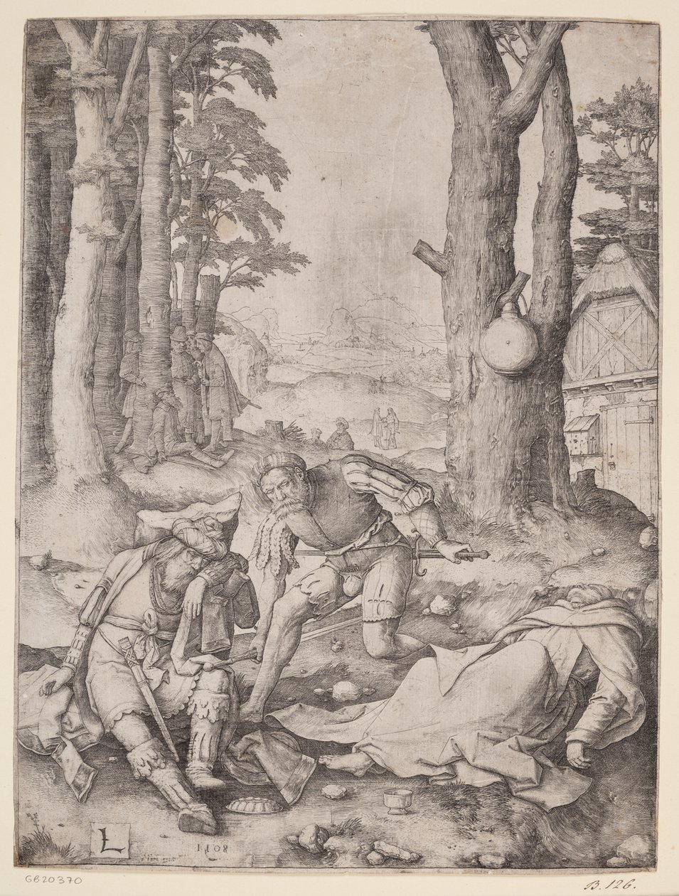 Mohamed és Sergius szerzetes alkotó: Lucas van Leyden