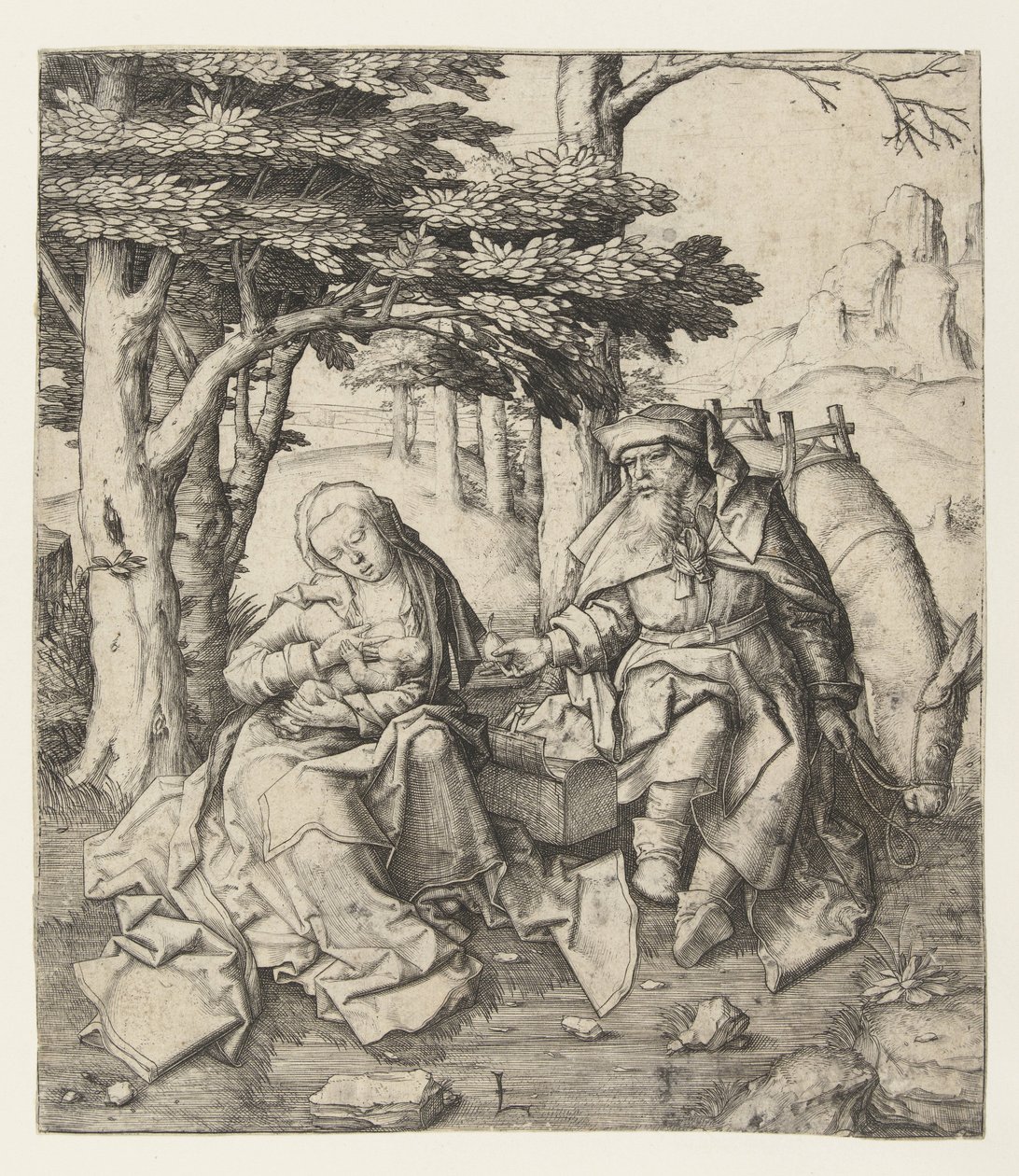 Pihenjen az egyiptomi repülésen alkotó: Lucas van Leyden