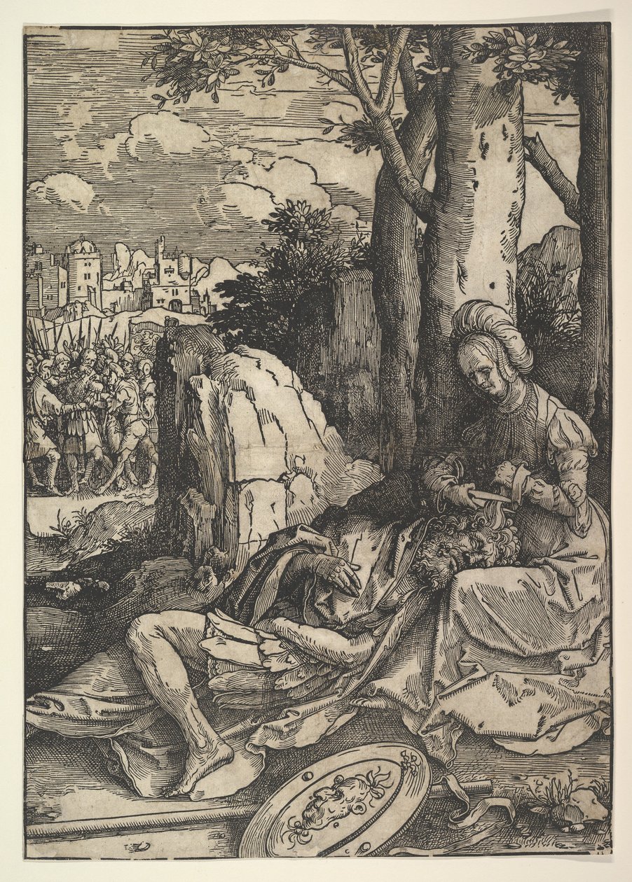 Sámson és Delila, kb. 1514 . alkotó: Lucas van Leyden