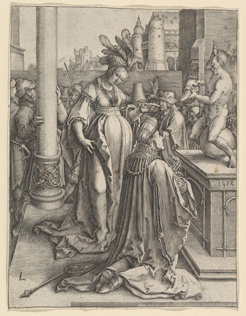 Salamon bálványimádása, 1514. alkotó: Lucas van Leyden