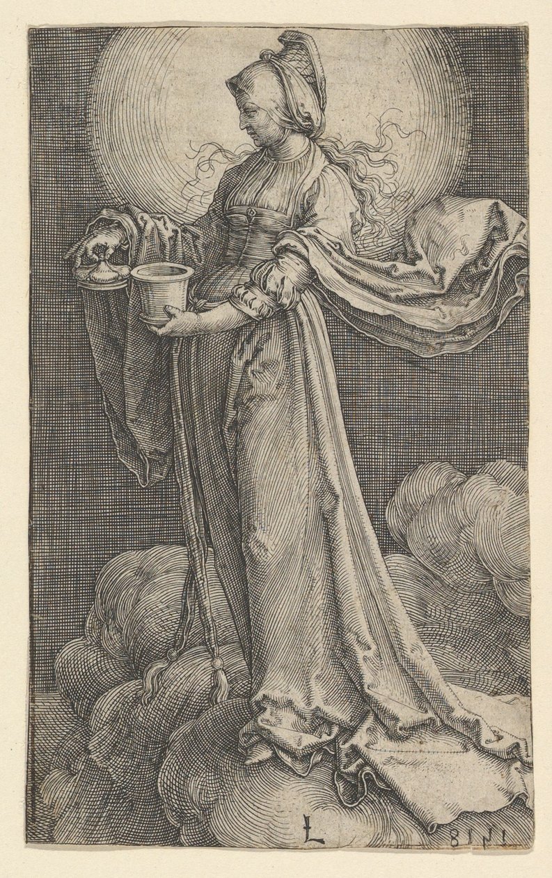 Szent Mária Magdolna a felhőkön, 1518. alkotó: Lucas van Leyden